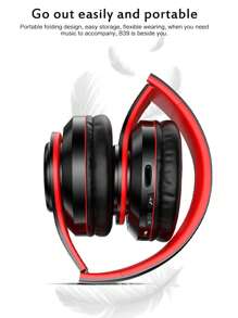 Audífonos Over-ear Con Luz Led De Respiración 7 Colores, Diseño Plegable, Ranura Para Tarjeta Microsd, Bajo Profundo, Usb C, Inalámbrico, Adecuado Para Teléfonos Móviles, Aprendizaje En Línea De Estudiantes, Regalo Asequible - Ver 6