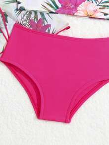 女婴热带印花沙滩装和服夏日海滩 - 彩色 - 查看 5