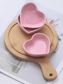 Joivida 1 件瓷器酱汁碟，现代心形酱汁碟，适用于厨房学校用品，返校 - 粉色 - 查看 6