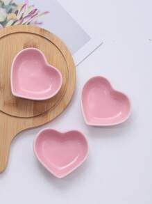 Joivida 1 件瓷器酱汁碟，现代心形酱汁碟，适用于厨房学校用品，返校 - 粉色 - 查看 7