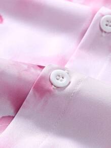 Manfinity RSRT Men Floral Print Shirt & Shorts , Beach , Tropical , Husband , Colorful , Holographic, Pink And White Men Shirt, Men Pink Floral Shirt, Men 2 Pieces Outfits Pink, Cozy Outfits - Pink - View 6