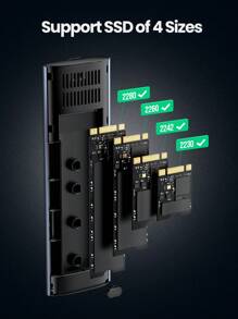 UGREEN SSD Case 10Gbps NVMe M2 SSD M Key Case For PCIe To USB SSD Enclosure For External Hard Drive M-Key SSD Case(Without SSD) - Grey - View 5