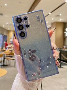 手工制作的水钻渐变玫瑰闪光电镀防震 TUP 手机壳兼容 Galaxy S25 Ultra/S24 Ultra/S24 FE/S23 FE/S22/S21/S20 FE/A05/A06/A14/A15/A16/A23/A25/A35/A54/A55，兼容 16 Pro Max/15/14/13/12/11/XS/XR/8/7/6、Redmi Note 9~13 Pro 系列 - 彩色 - 查看 4