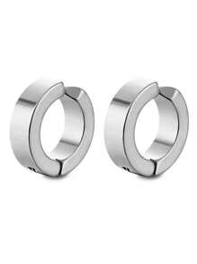 男士極簡耳夾,適用於首飾類禮品和派對 - 銀色 - 查看 6