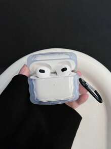 1pc Transparent Earphone Case Compatible With Wireless Earbuds, Comes With 1 Earphone Case Hanging Hook - Clear - View 1