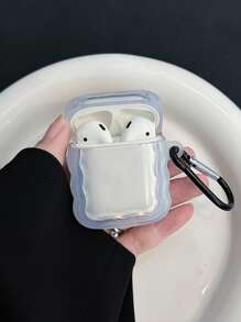 1pc Transparent Earphone Case Compatible With Wireless Earbuds, Comes With 1 Earphone Case Hanging Hook - Clear - View 3