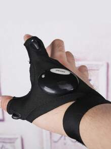 Hombres 1 pieza Guante linterna para exterior - Blanco y Negro - Ver 1