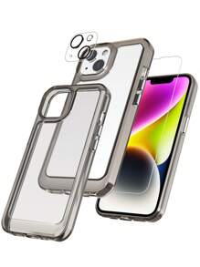 Habyby 3 In 1 Clear Anti-fall Phone Case & Lens Protector & Screen Protector - Khaki - View 1