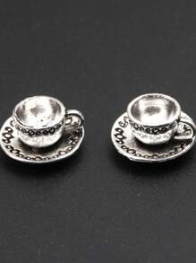 10 cái/bộ Mặt dây chuyền cốc hợp kim DIY - Bạc - Xem 1