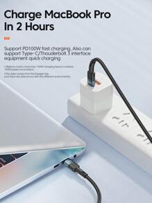 Essager PD 100W Type C to C Cable USB Type-C 5A Fast Charging Mobile Phone Cable Compatible With Mac Book iPad Oneplus Xiaomi iPhone 15 Cable - Black - View 5