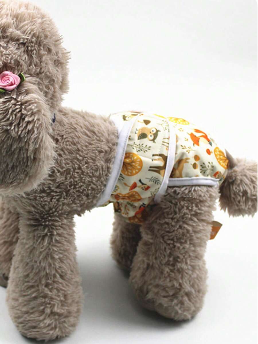 1pc Deer Print Pet Sanitary Pants For Dog And Cat For Healthy - Multicolor - View 1