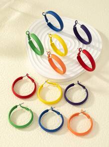 đôi/bộ Bông tai dạng vòng tối giản thông thường dành cho phụ nữ cho cuộc sống hàng ngày - Nhiều màu - Xem 3