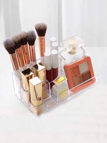 1pc PS Makeup Storage Box, Minimalist Clear Makeup Storage Box For Home - Clear - View 2