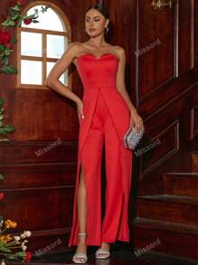 Missord Split Hem Tube Jumpsuit
