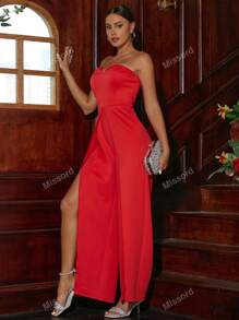 Missord Split Hem Tube Jumpsuit