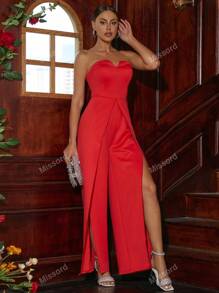 Missord Split Hem Tube Jumpsuit