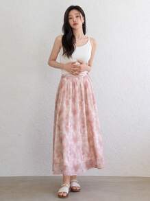 DAZY Nhuộm buộc Nút ven Váy - Nhiều màu - Xem 6