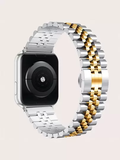 1 件金属五珠表带，适用于 Ultra/SE/10/9/8/7/6/5/4/3/2/1 系列表带，以及 AppleWatch Ultra2/Ultra/SE/Series 38/40/41/42/44/45/46/49 毫米，女士时尚手链配饰。送给女友和朋友的最佳礼物，佩戴既不闷热也不舒适，非常适合手腕，仅表带，不包括手表和表壳