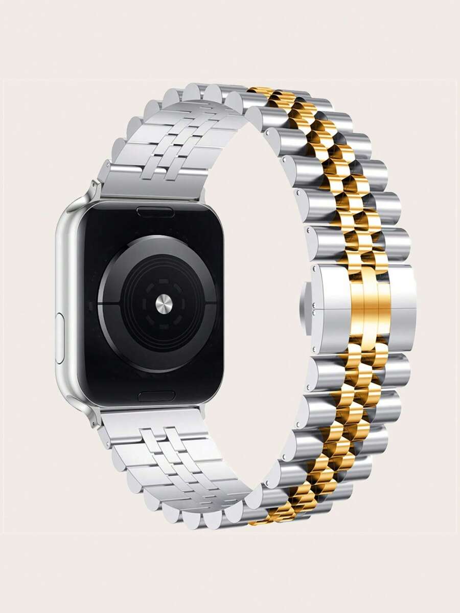 1 件金属五珠表带，适用于 Ultra/SE/10/9/8/7/6/5/4/3/2/1 系列表带，以及 AppleWatch Ultra2/Ultra/SE/Series 38/40/41/42/44/45/46/49 毫米，女士时尚手链配饰。送给女友和朋友的最佳礼物，佩戴既不闷热也不舒适，非常适合手腕，仅表带，不包括手表和表壳 - 彩色 - 查看 1