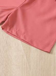 Baby Girl Two Tone Button Detail Belted Cami Romper - Multicolor - View 3