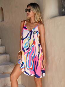 SHEIN VCAY Allover Print Cami Dress