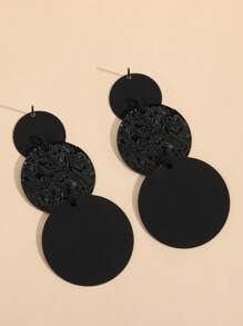 2 peças Brincos pendentes redondos