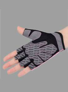 1pair Breathable Half-finger Fitness Gloves - Multicolor - View 3
