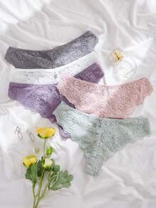 5入組花邊蕾絲內褲內衣