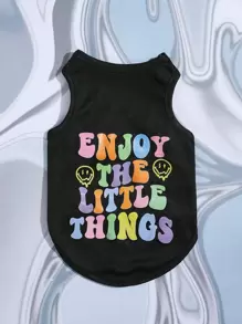 ROMWE 1 PC Slogan Graphic Tank Cho Chó Và Mèo - Nhiều màu - Xem 1