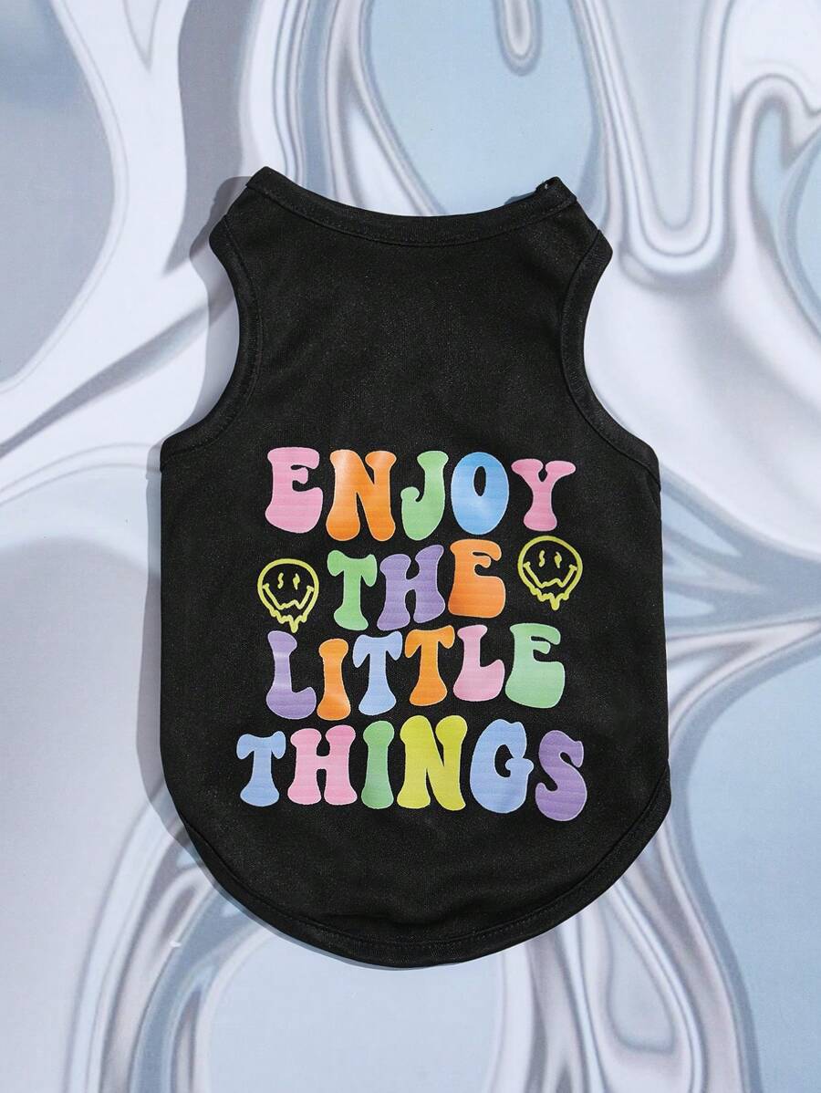 ROMWE 1 PC Slogan Graphic Tank Cho Chó Và Mèo - Nhiều màu - Xem 1