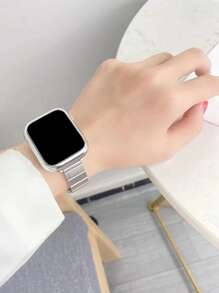 三合一屏幕保護膜和電鍍殼套和不銹鋼錶帶適用於Apple Watch