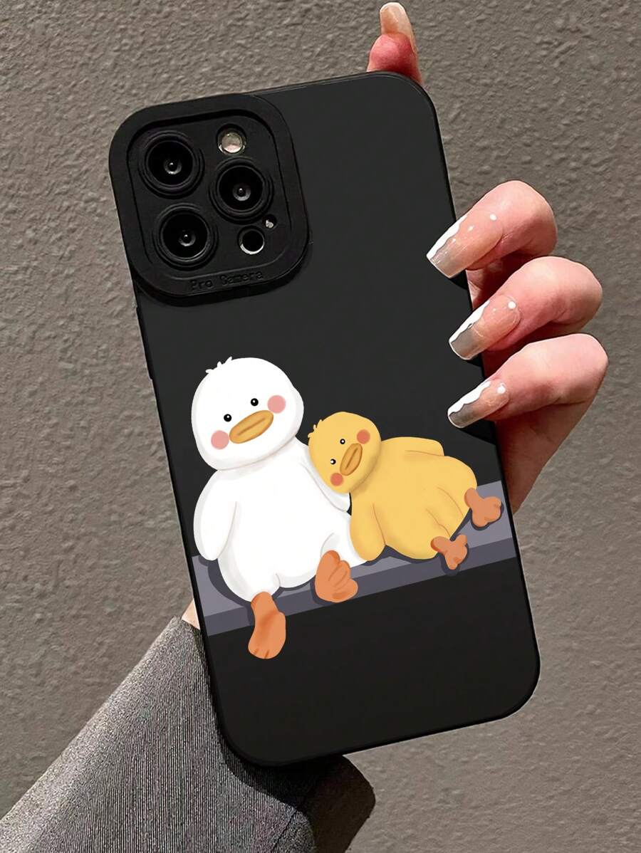 Cartoon Duck Pattern Anti-Fall Phone Case Compatible With IPhone15/15Plus/15Pro/15Promax,International Version, Not The Domestic Version - Multicolor - View 1
