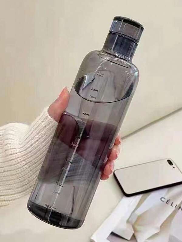 1pc PS Water Bottle, Minimalist Clear Portable Water Bottle For Home