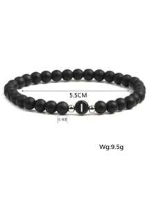 1pc Fashion Letter Graphic Beaded Bracelet For Women For Daily Decoration