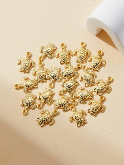 20pcs/set Creative Zinc Alloy Turtle DIY Pendant For Women For DIY Jewelry Making