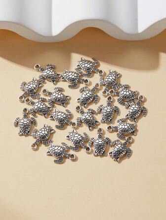 20pcs/set Creative Zinc Alloy Turtle DIY Pendant For Women For DIY Jewelry Making