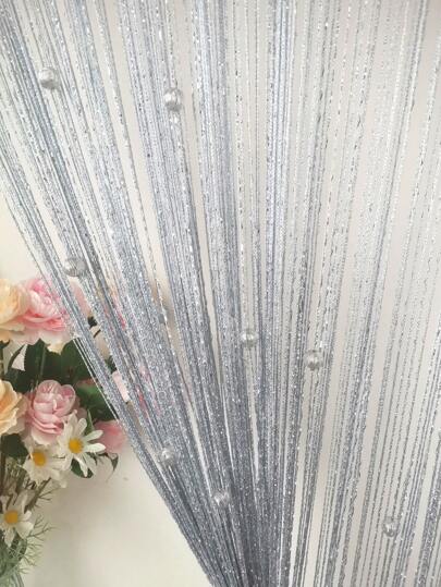 1pc Ball Decor Glitter Door Curtain, Modern Polyester Doorway String Curtain For Home Gifts Birthday Graduation