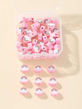 1 caja Cuenta DIY de arcoíris