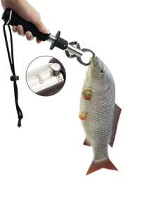 NIUTIANYANG Fish Control Clamp Device Stainless Steel Fishing Grip Holder Grabber Pliers With Weight Scale Ruler - Black - View 1