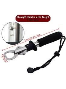 NIUTIANYANG Fish Control Clamp Device Stainless Steel Fishing Grip Holder Grabber Pliers With Weight Scale Ruler - Black - View 4