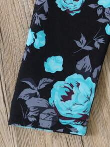 SHEIN Young Girl Letter Graphic Tee & Floral Print Leggings Summer Holiday