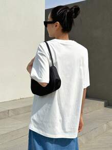 DAZY Áo thun nữ Lá thư Giải trí - trắng - Xem 2