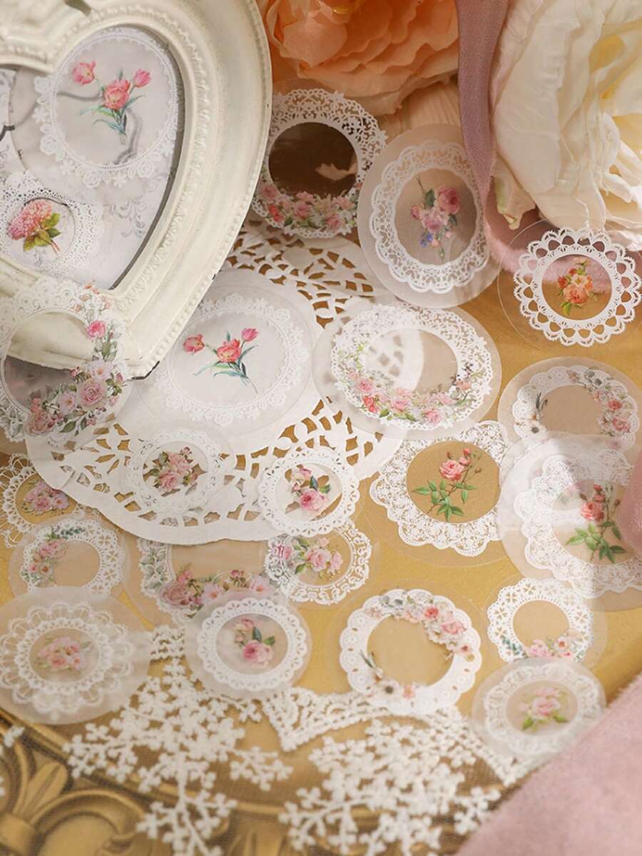 30pcs Floral Pattern Sticker - Multicolor - View 1