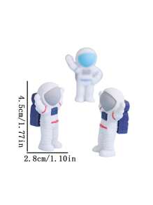 3入組宇航員形狀橡皮 - 彩色 - 查看 3