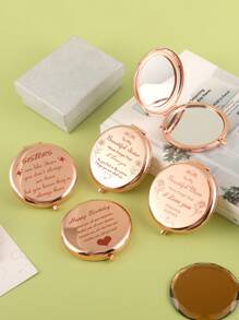 玫瑰金化妝鏡- 送給姐妹、女兒、孫女、阿姨、母親、祖母和女朋友的生日、聖誕節、情人節、畢業典禮和母親節的完美禮物- 品質優良，閱讀效果極佳- 緊湊尺寸1入組 - 玫瑰金 - 查看 1