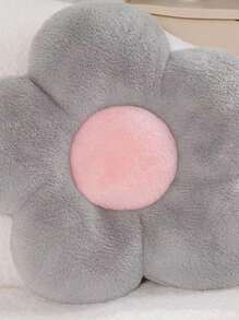 1pc Flower Design Plush Pet Bed For Dog And Cat For Sleeping - Grey - View 4