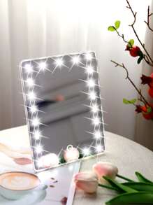 1 pieza Luz de espejo de maquillaje de plástico - Blanco - Ver 1