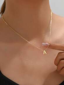 Collar con diseño de letra - Dorado - Ver 3