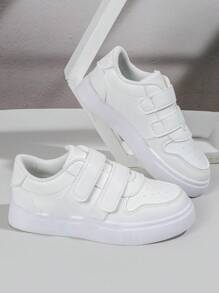 Girls Hook-and-loop Fastener Design Sporty Skate Shoes Outdoor - White - View 1