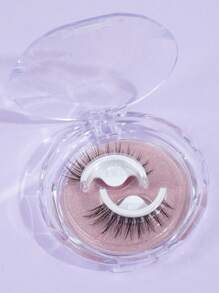 MAGEFY Lông mi tự dính, 1 cặp lông mi giả tự nhiên - màu đen - Xem 3